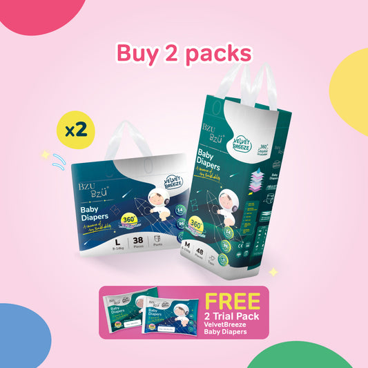VelvetBreeze Baby Diapers - Tape
