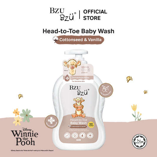 WTP Head-to-Toe Baby Wash (Cottonseed & Vanilla) 600ml