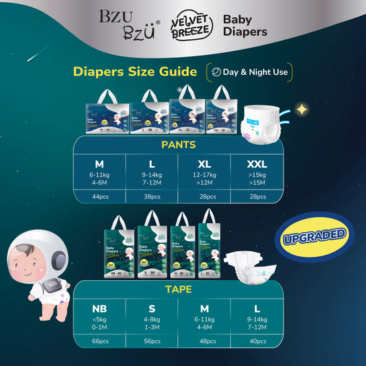 VelvetBreeze Baby Diapers - Pants (Trial Pack)