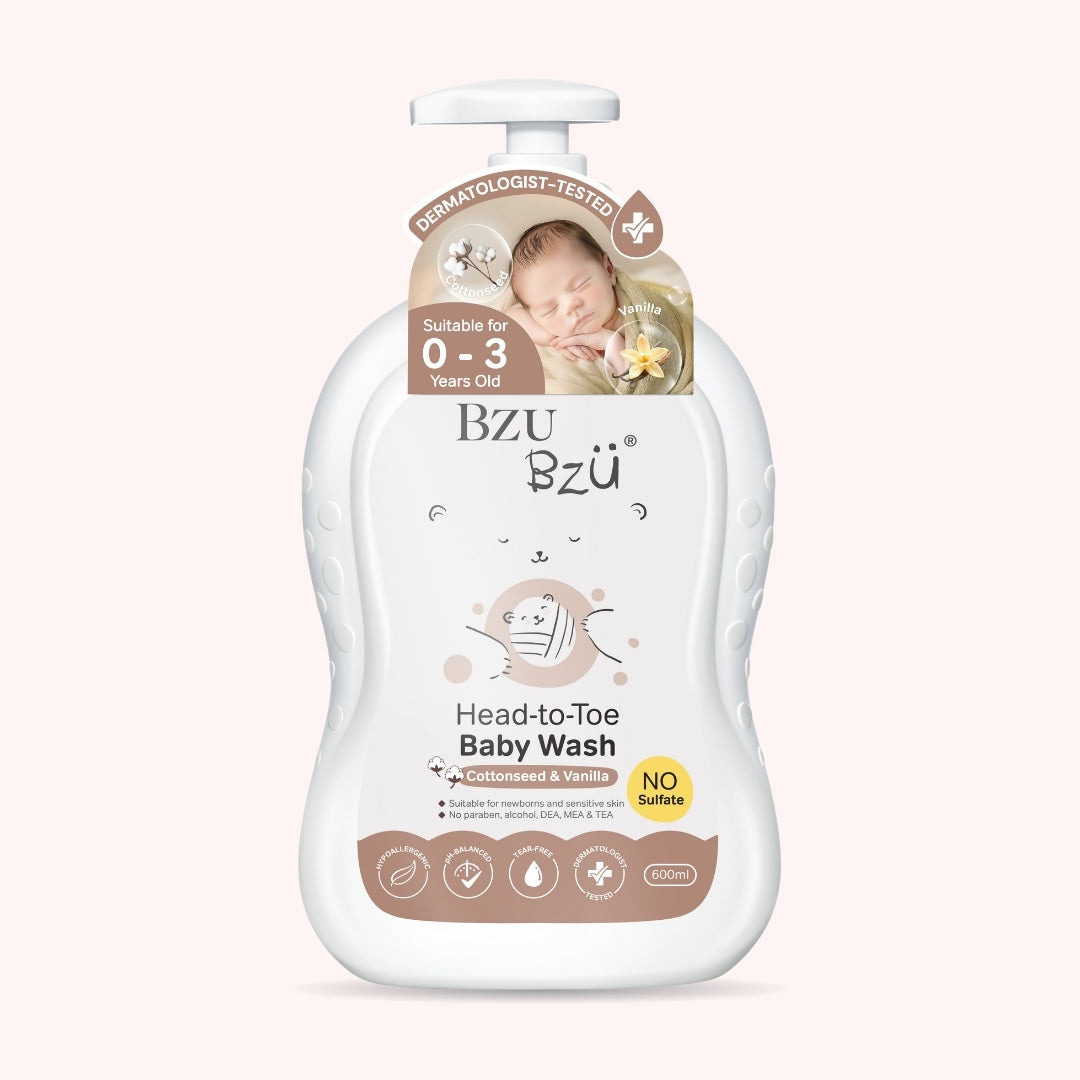 π Head-to-Toe Baby Wash (Cottonseed & Vanilla) 600ml (50% off)
