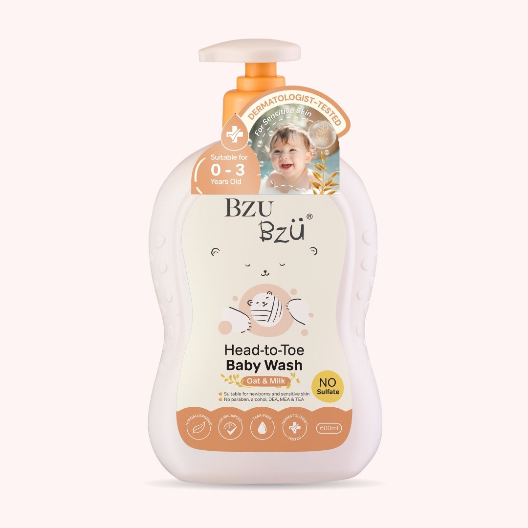 ๐ Head-to-Toe Baby Wash (Oat & Milk) 600ml (50% off)