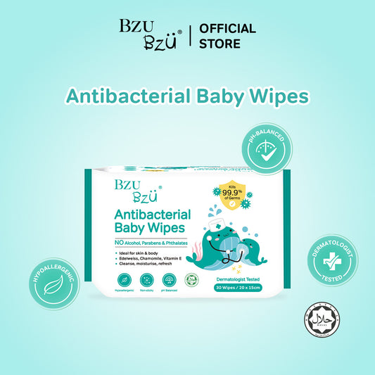 Antibacterial Baby Wipes 30s