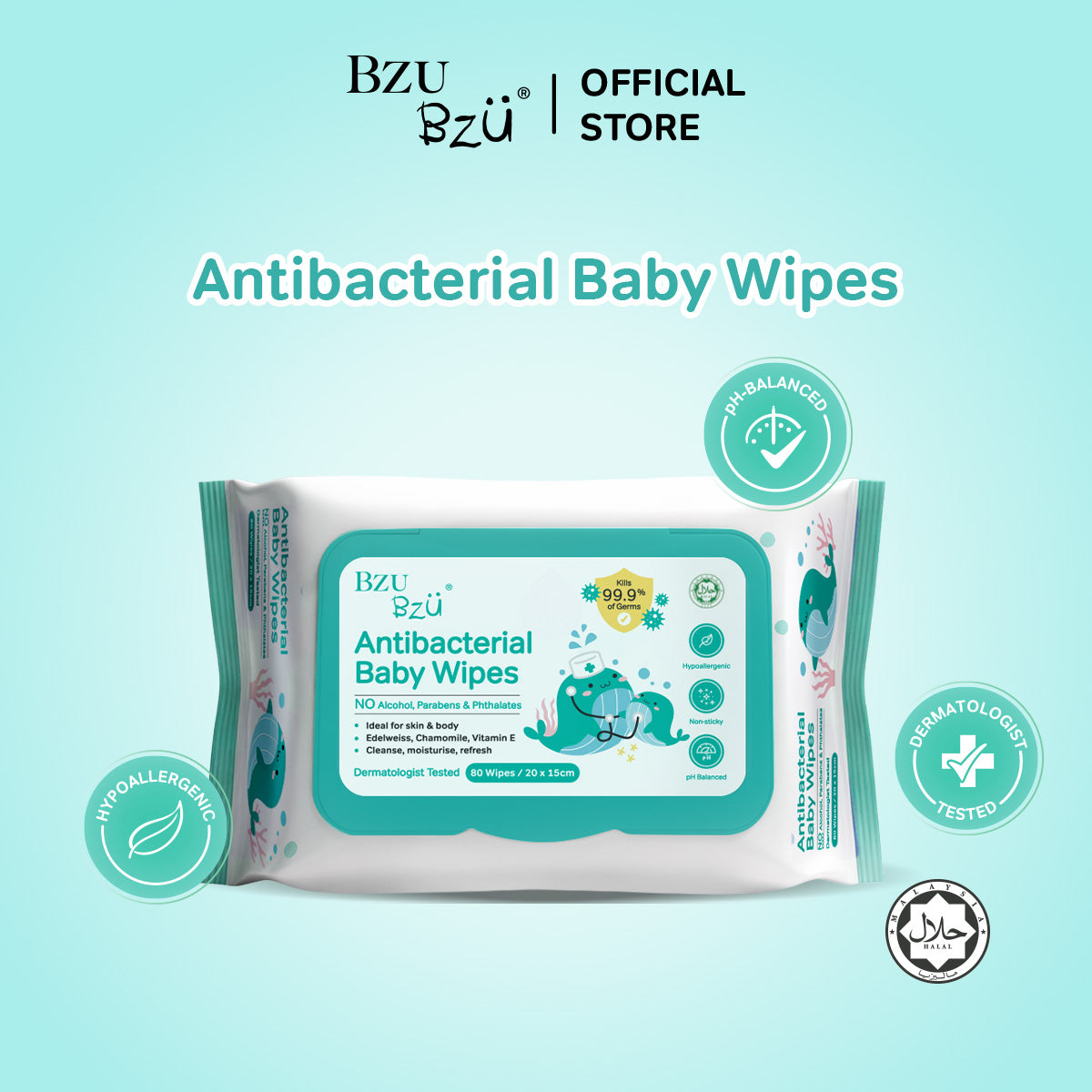 Antibacterial Baby Wipes 80s