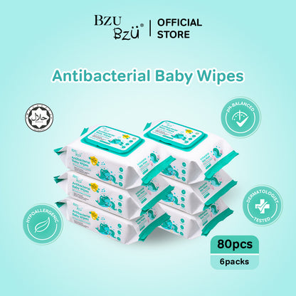 Antibacterial Baby Wipes 80s x 6 (packs)