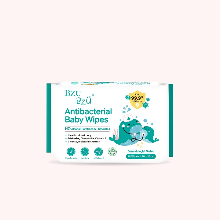 Antibacterial Baby Wipes (30 pcs)