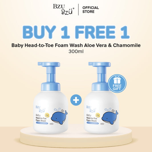 Baby Head-to-Toe Foam Wash (Aloe Vera & Chamomile) 300ml