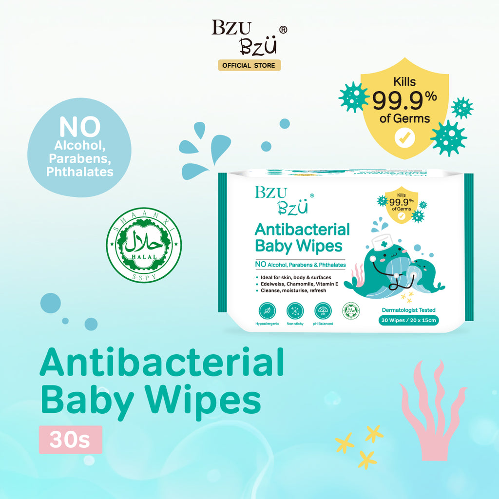 Antibacterial Baby Wipes 30s