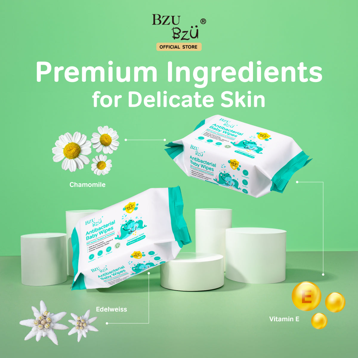 Antibacterial Baby Wipes 30s