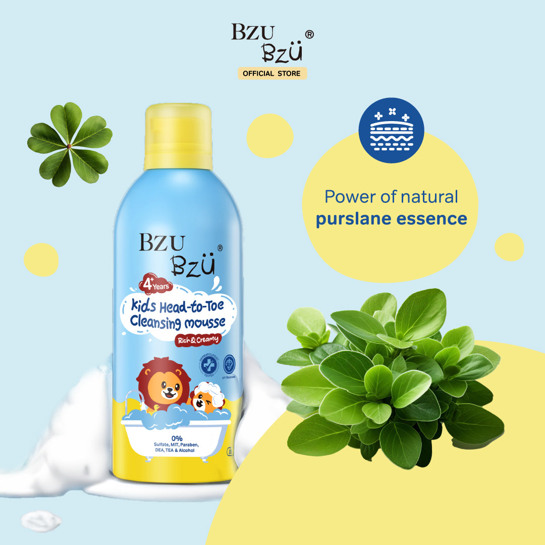 BZU BZU Kids Head-to-Toe Cleansing Mousse – BZU BZU MALAYSIA