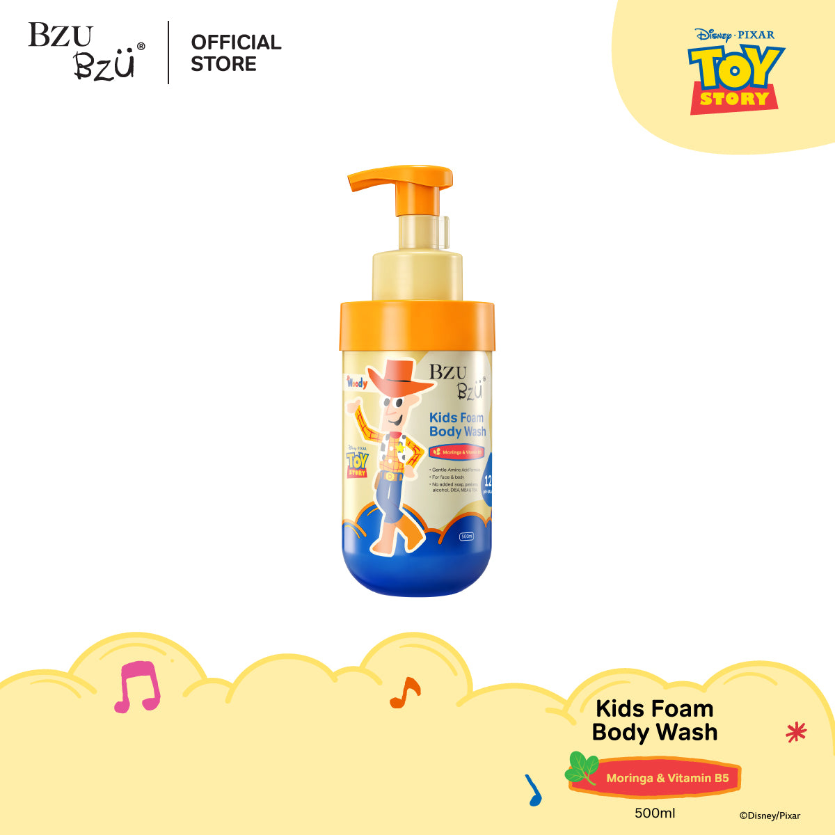 Toy Story - Moringa & Vitamin B5 Kids Foam Body Wash (500ml)