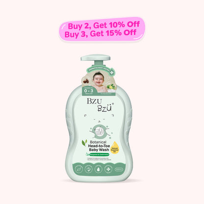 Botanical Head-to-Toe Baby Wash (Bergamot & Cedarwood) 600ml