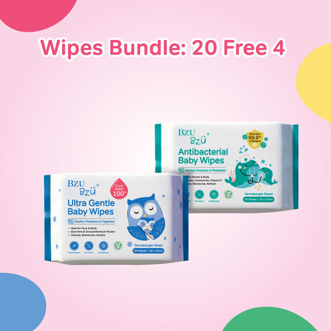 Antibacterial Baby Wipes 30s