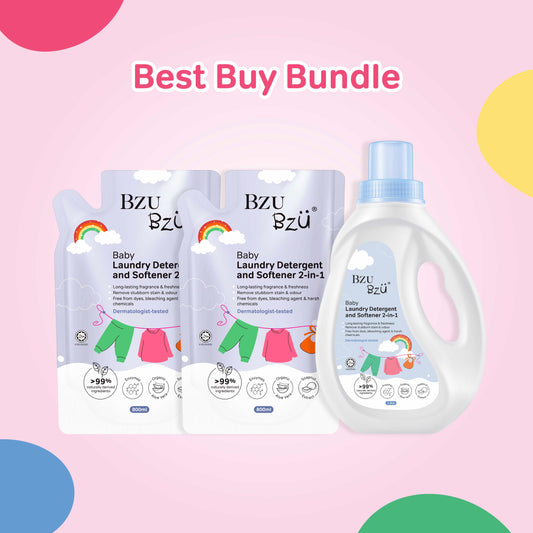 Baby Laundry Detergent & Softener 2-in-1 1L Bundle Set