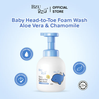 Baby Head-to-Toe Foam Wash (Aloe Vera & Chamomile) 300ml