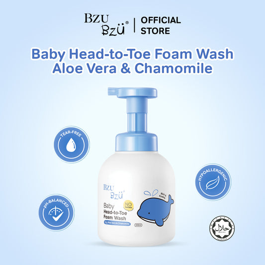 Baby Head-to-Toe Foam Wash (Aloe Vera & Chamomile)Bundle of 3 xCarmen