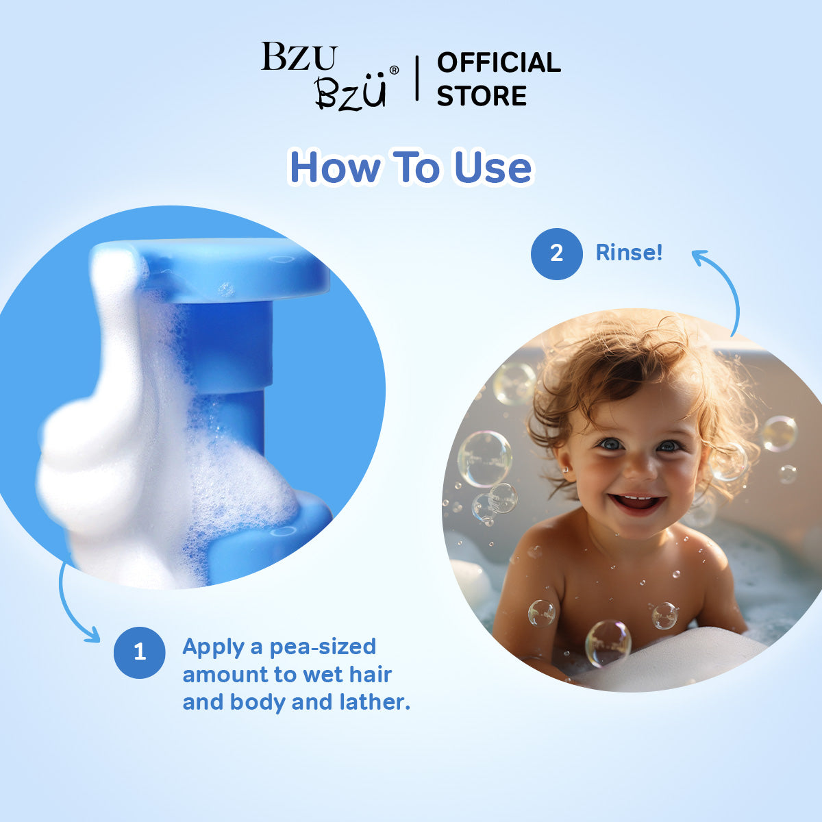 Baby Head-to-Toe Foam Wash (Aloe Vera & Chamomile) 300ml