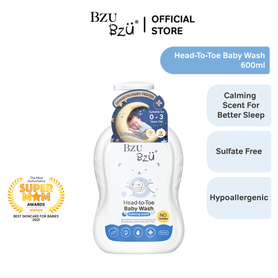 BZU BZU Head-to-Toe Baby Wash Combo Gift Box (2 x 600ml + 1 x 200ml)