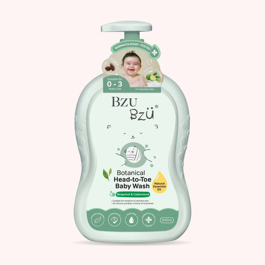 Botanical Head-to-Toe Baby Wash (Bergamot & Cedarwood) 600ml