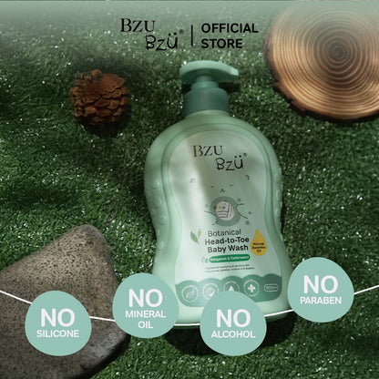 Botanical Head-to-Toe Baby Wash (Bergamot & Cedarwood) 600ml