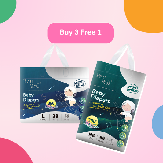 VelvetBreeze Baby Diapers - Tape