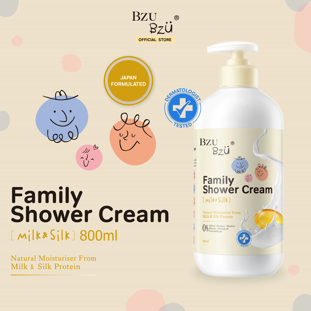 BZU BZU Family Shower Cream Milk & Silk (800ml)
