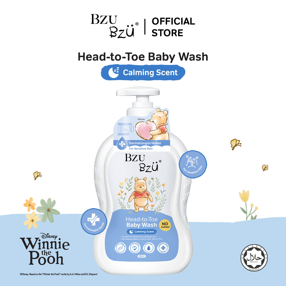 WTP Head-to-Toe Baby Wash (Calming Scent) 600ml