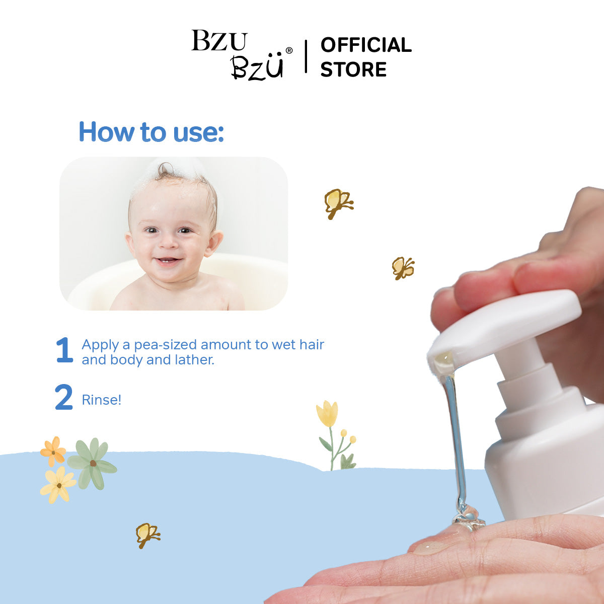 WTP Head-to-Toe Baby Wash (Calming Scent) 600ml