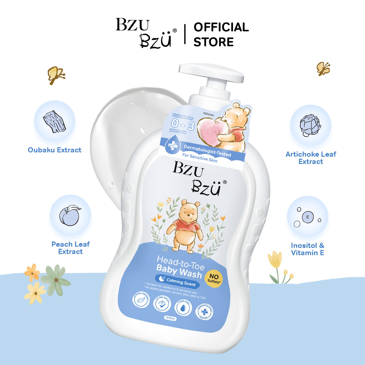 WTP Head-to-Toe Baby Wash (Calming Scent) 600ml