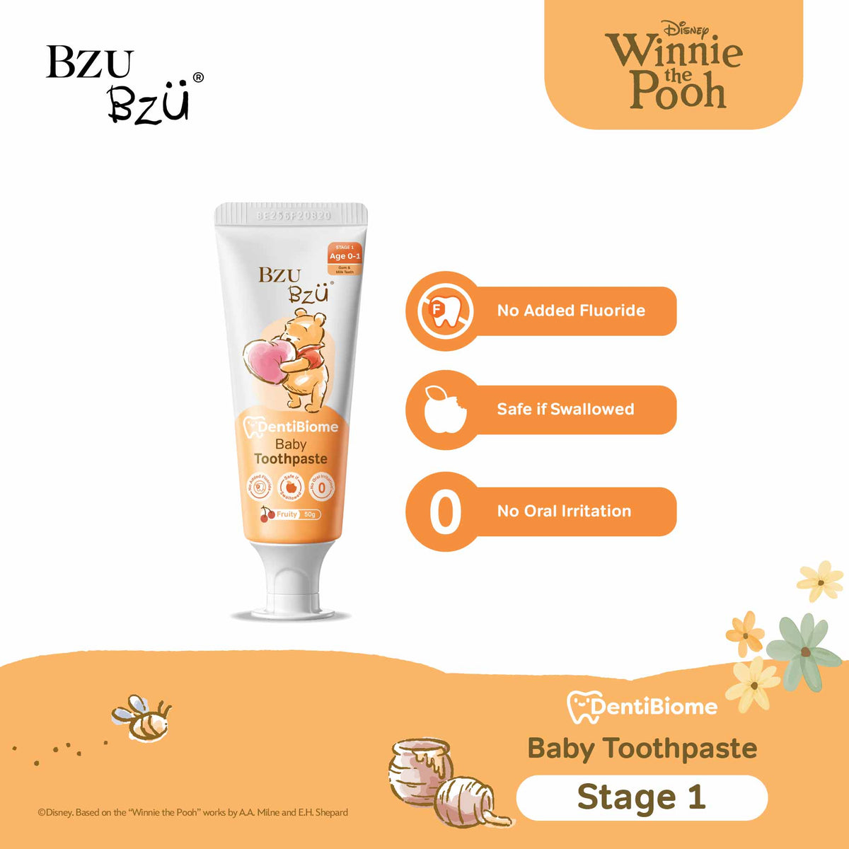 DentiBiome Baby Toothpaste (Fruity) 50g (Stage 1) – BZU BZU MALAYSIA