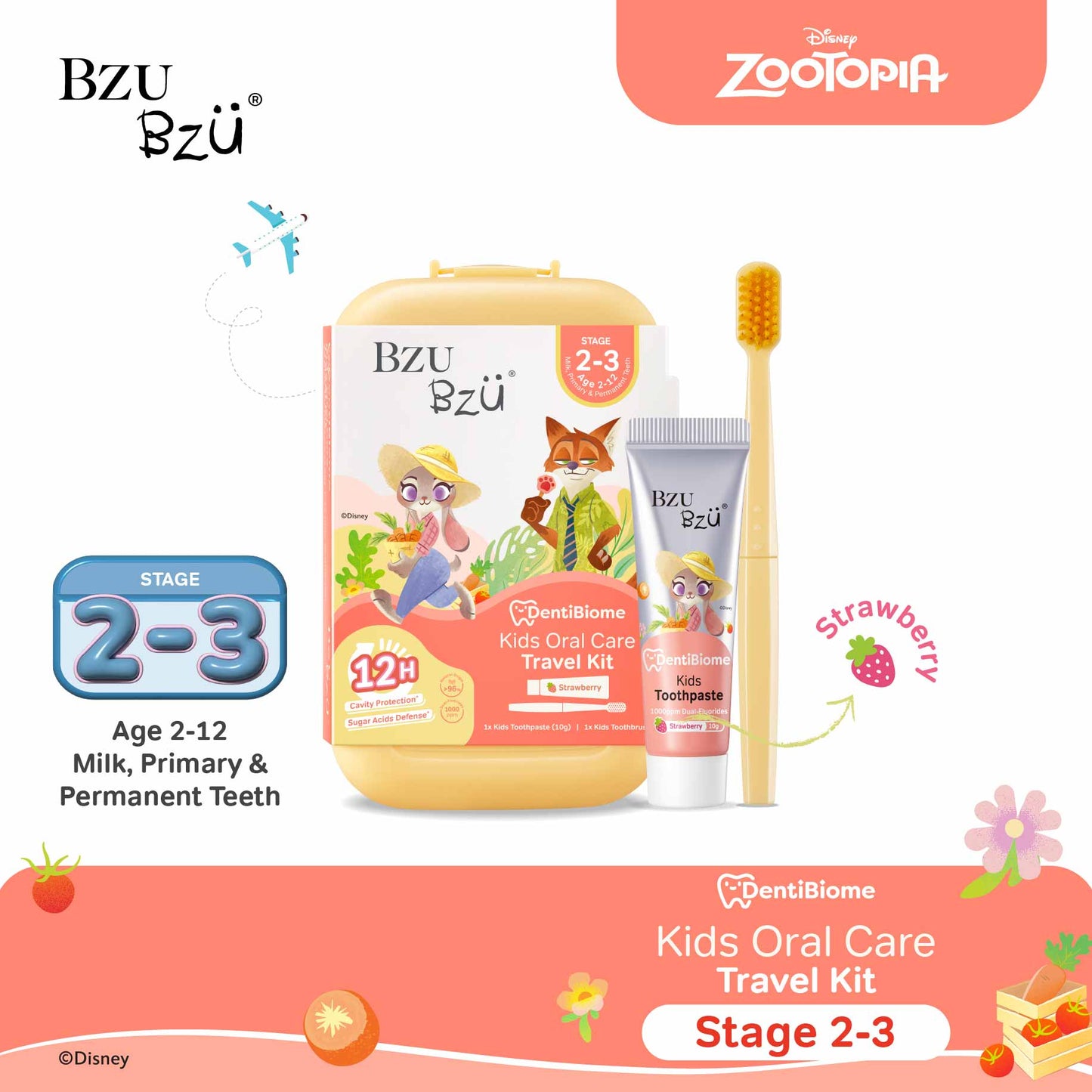 DentiBiome Kids Oral Care Travel Kit 2pcs Set (Stage 2-3)