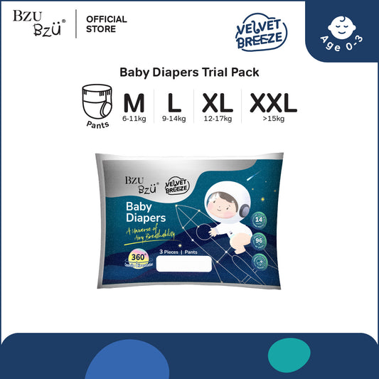 VelvetBreeze Baby Diapers - Pants (Trial Pack)