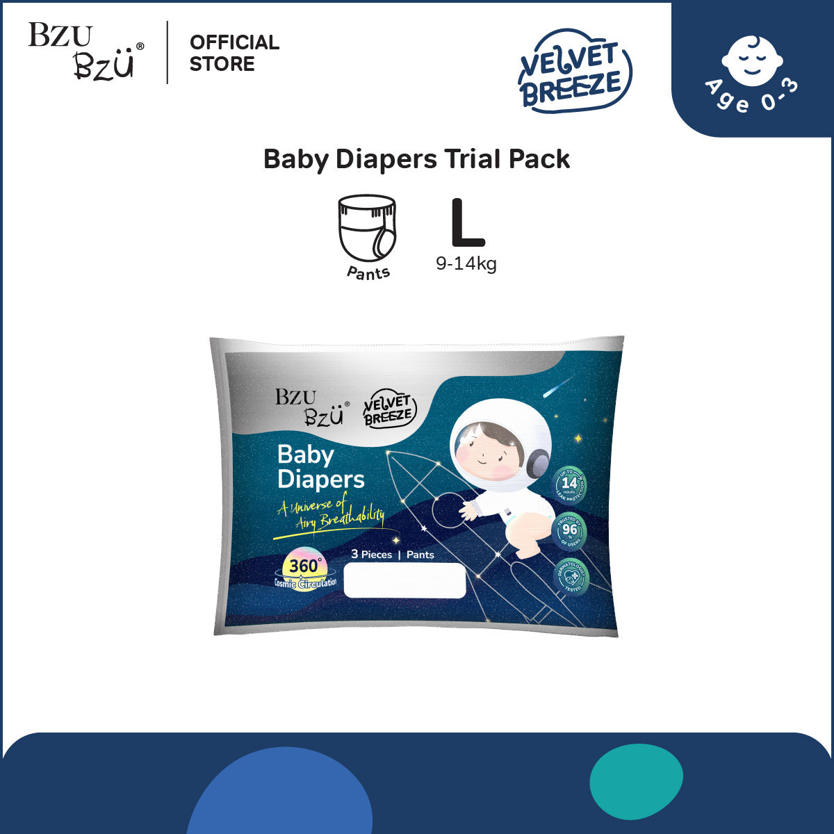 VelvetBreeze Baby Diapers - Pants (Trial Pack)