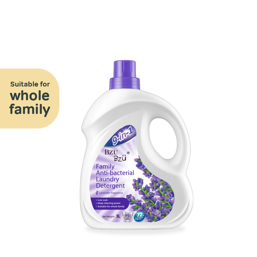 Family Anti-Bacterial Laundry Detergent Lavender 3L