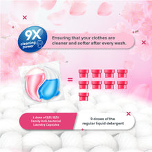 Load image into Gallery viewer, Family Anti-bacterial Laundry Capsules Cherry Blossom 30 Pods
