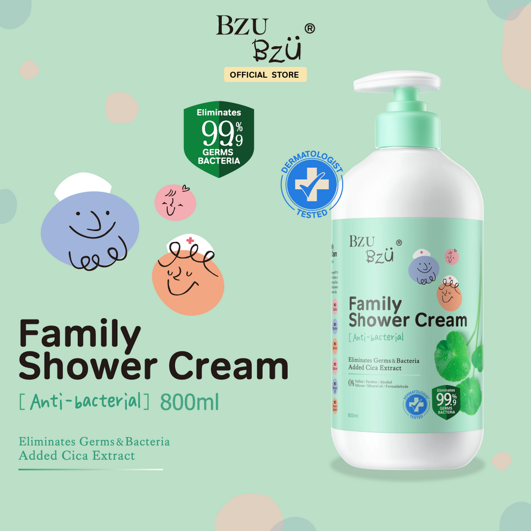 BZU BZU Family Shower Cream Anti-bacterial (800ml)