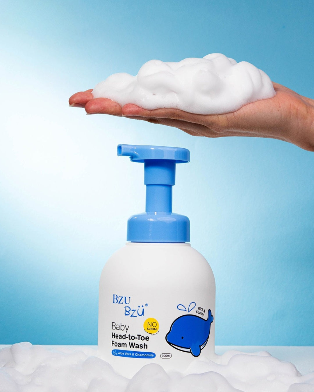 Baby Head-to-Toe Foam Wash (Aloe Vera & Chamomile) 300ml