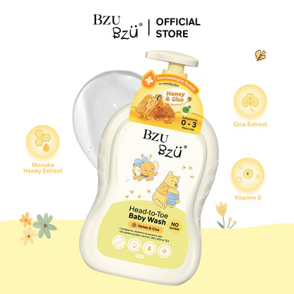 WTP Head-to-Toe Baby Wash (Honey & Cica) 600ml
