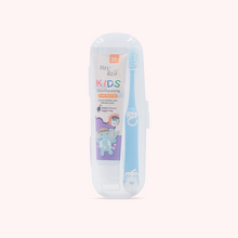 Load image into Gallery viewer, Kids Oral Care Travel Kit 3+ Years (Grape Toothpaste + Blue Toothbrush)
