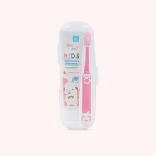 Load image into Gallery viewer, Kids Oral Care Travel Kit 3+ Years (Strawberry Toothpaste + Pink Toothbrush)

