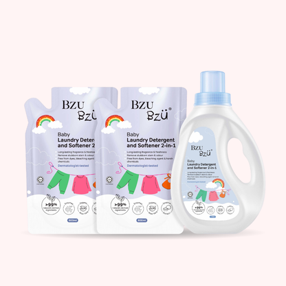 Baby Laundry Detergent & Softener 2-in-1 1L Bundle Set