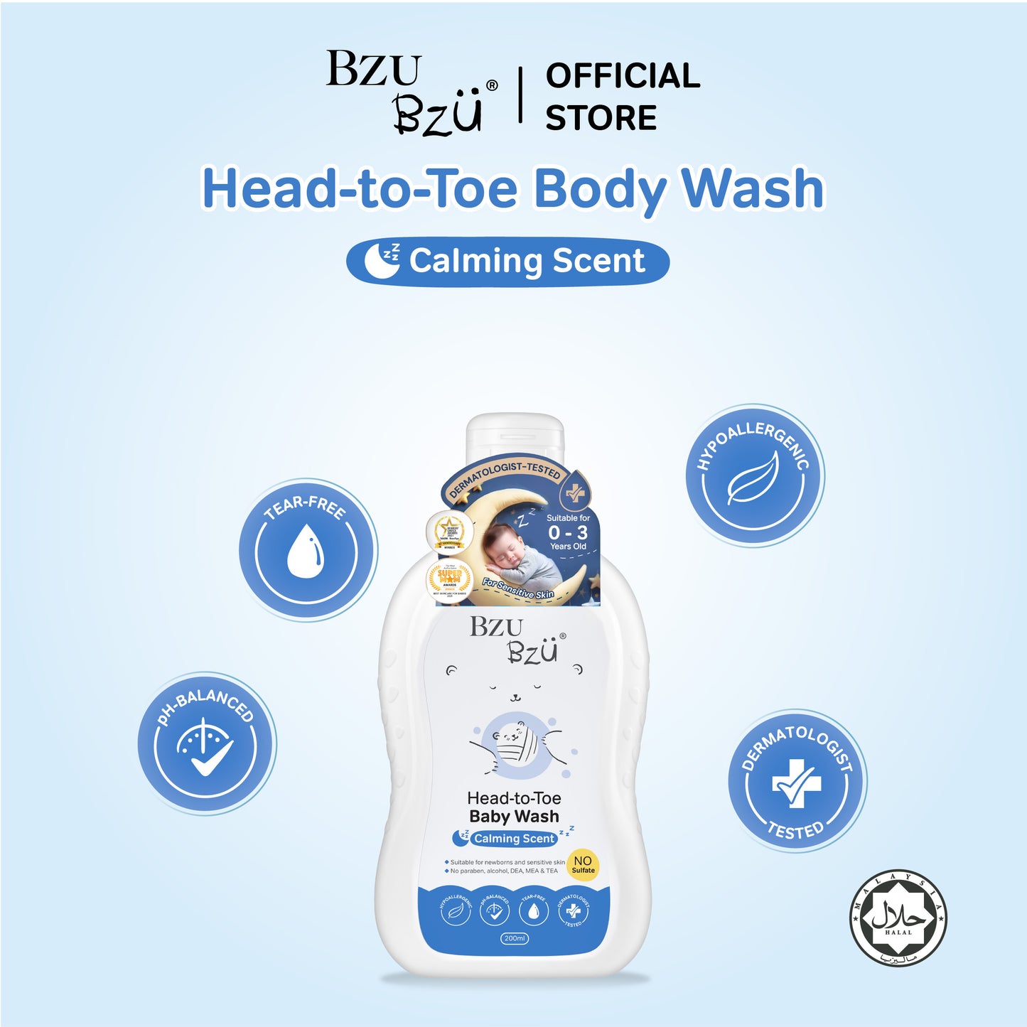Head to Toe Baby Wash (Calming Scent) 200ml