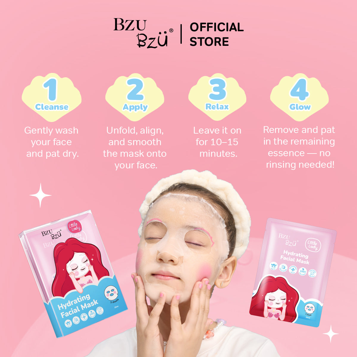 Little Lady Hydrating Facial Mask 3s