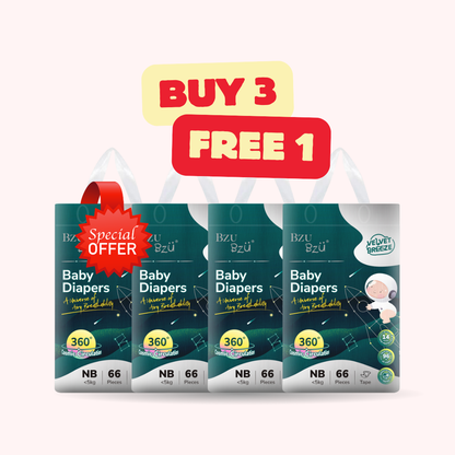🎁 VelvetBreeze Baby Diapers - Tape (100% off)