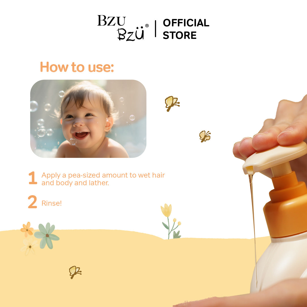 WTP Head-to-Toe Baby Wash (Oat & Milk) 600ml