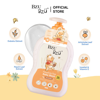 WTP Head-to-Toe Baby Wash (Oat & Milk) 600ml
