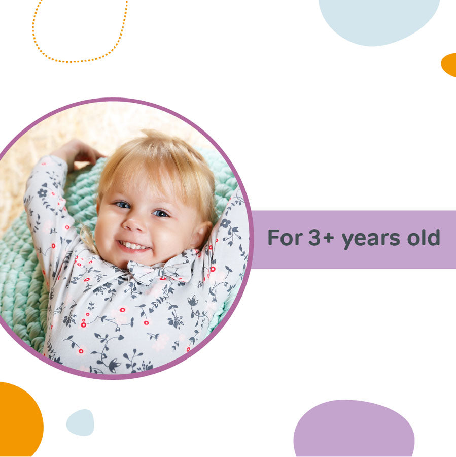 Kids Oral Care Travel Kit 3+ Years (Grape Toothpaste + Blue Toothbrush)