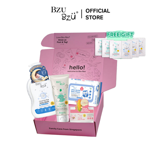 BZU BZU Baby Care Essential Gift Box (Head to Toe + Cooling Baby Lotion + Cooling Powder + UG Baby Wipes 80s)