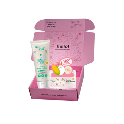 BZU BZU Cooling Baby Bundle Gift Box (cooling powder + cooling baby lotion)