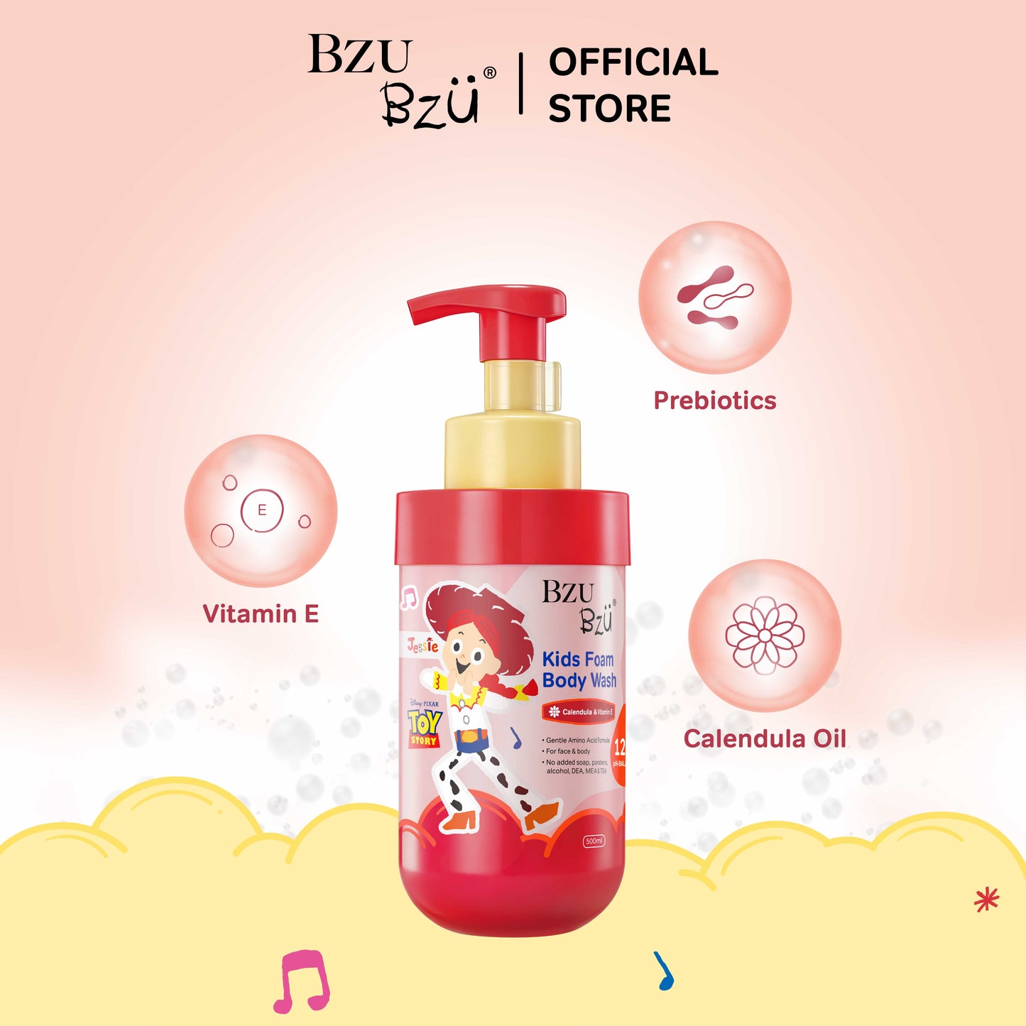 Toy Story - Calendula &amp; Vitamin E Kids Foam Body Wash (500ml)