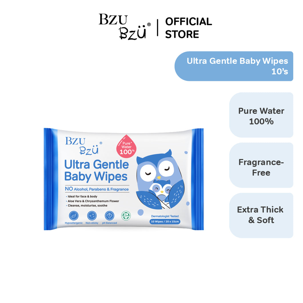 Ultra Gentle Fragrance Free Baby Wipes (10 Pcs)